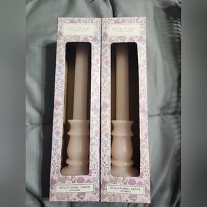 Rachel Zoe Sculptural Taper Light Pink Set of 2